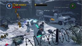 In game image of Lego Marvel Avengers on the Microsoft Xbox 360.